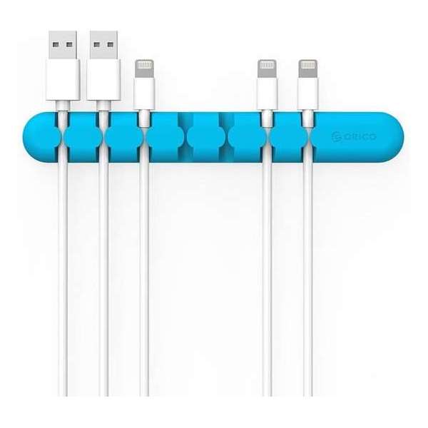 Cable Organizer Voor 7 Kabels Blauw - Kabel Wegwerking - Kabelklemmen - Cable Management - Bureau Cable Organizer Voor 7 Kabels Blauw - Kabel Wegwerking - Kabelklemmen - Cable Management - Bureau
