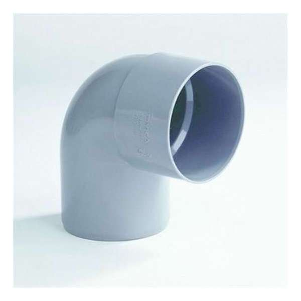 Dyka Bocht 1x lijmmof 1x spie 90° PVC keurmerk BRL52100 32mm Dyka Bocht 1x lijmmof 1x spie 90° PVC keurmerk BRL52100 32mm