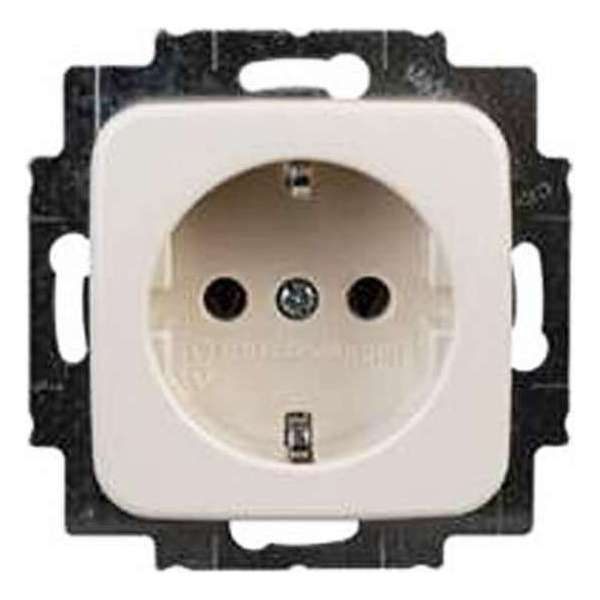 BUSCH-JAEGER type Reflex SI - Wandcontactdoos met randaarde - Inbouw - Crème BUSCH-JAEGER type Reflex SI - Wandcontactdoos met randaarde - Inbouw - Crème