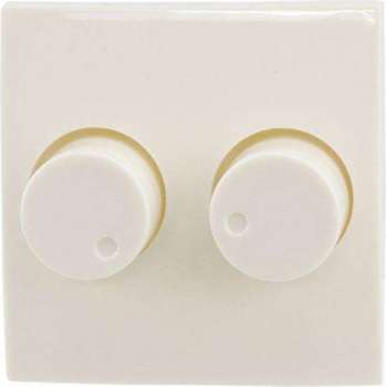 Knoppen + afdekplaat voor Berker M2 DUO dimmer | Polarwit