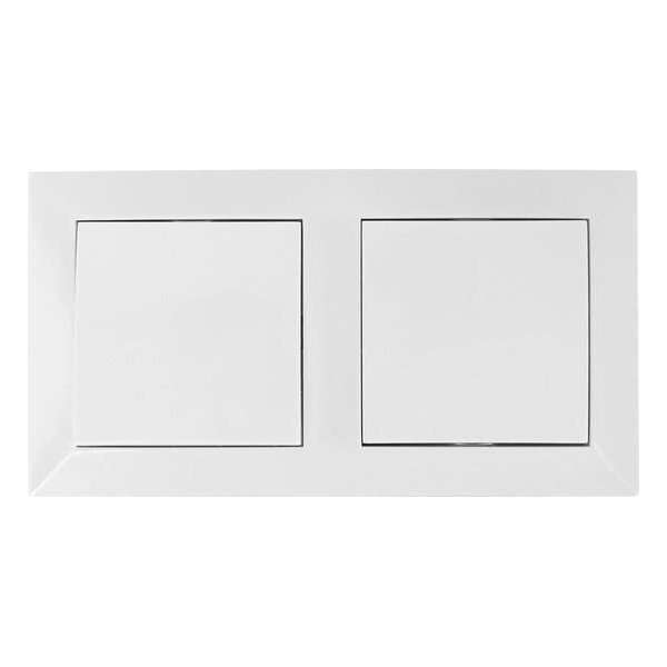 Wisselschakelaar - Igan Cika - Inbouw - 2-voudig Enkel Schakelaar - Incl. Afdekraam - Wit Wisselschakelaar - Igan Cika - Inbouw - 2-voudig Enkel Schakelaar - Incl. Afdekraam - Wit