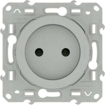 Schneider Electric Odace stopcontact Aluminium