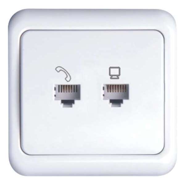UTP RJ45 Stopcontact - Wandcontactdoos - Igan Cuka - Inbouw - 1-voudig UTP CAT5E - 1-voudig Telefoon - Incl. Afdekraam - Wit UTP RJ45 Stopcontact - Wandcontactdoos - Igan Cuka - Inbouw - 1-voudig UTP CAT5E - 1-voudig Telefoon - Incl. Afdekraam - Wit