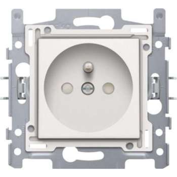 NIKO Original White inbouw stopcontact - penaarde - enkelvoudig