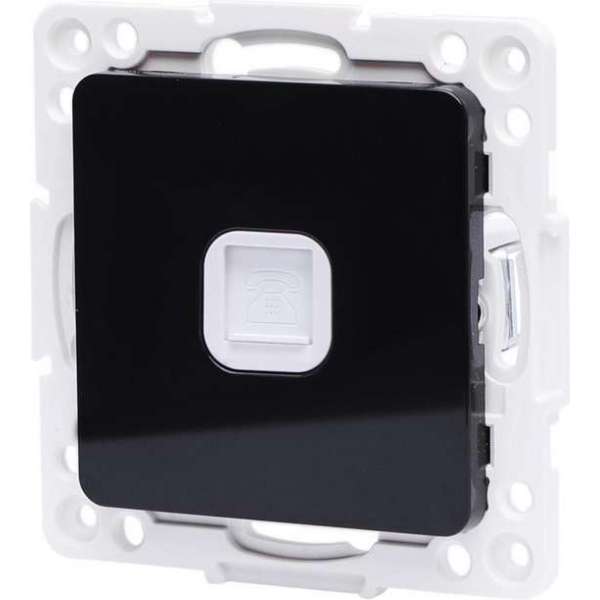 Telefoon Stopcontact - Wandcontactdoos - Aigi Jura - Inbouw - Vierkant - Kunststof - 1-voudig RJ11 - Zwart - BES LED Telefoon Stopcontact - Wandcontactdoos - Aigi Jura - Inbouw - Vierkant - Kunststof - 1-voudig RJ11 - Zwart - BES LED