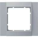 Berker B1-B.3-B.7 Afdekraam 1-Voudig Aluminium