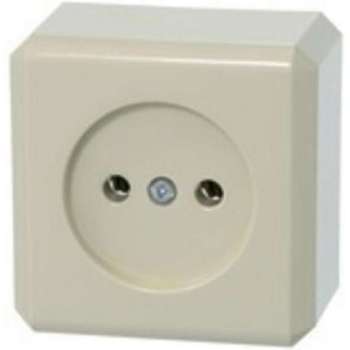 SCHNEIDER ELECTRIC Merten stopcontact 1-voudig, opbouw | CREME