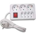 Perel Stekkerdoos 7 Stopcontacten 3500 W Wit