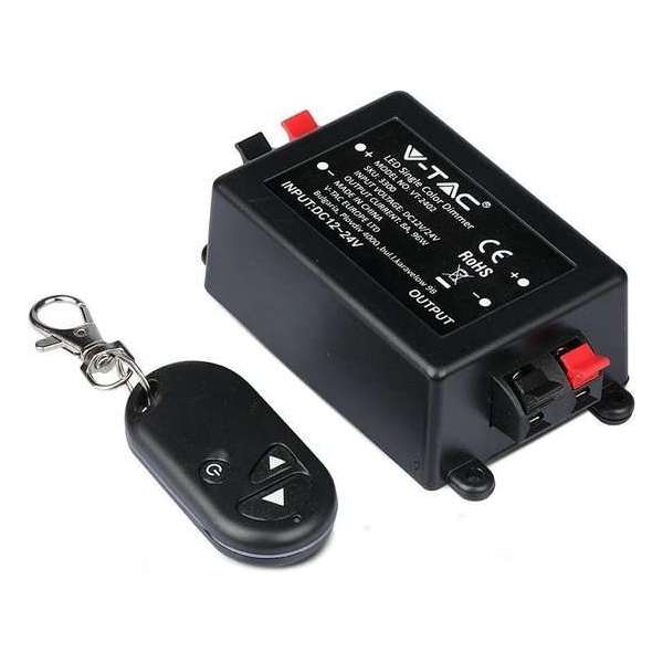 V-Tac - LED Dimmer + afstandsbedining - 96W - 12/24V - 8A V-Tac - LED Dimmer + afstandsbedining - 96W - 12/24V - 8A