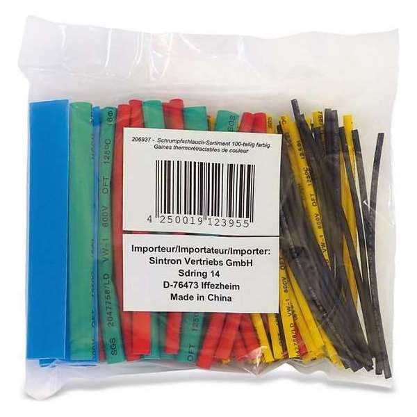 Sintron Connect - 100-delig Krimpkous assortiment, gekleurd Sintron Connect - 100-delig Krimpkous assortiment, gekleurd