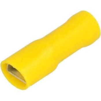 Kabelschoen - Per 10stuks- geel - Insteekbreedte 6.3 mm Insteekdikte 0.8 mm