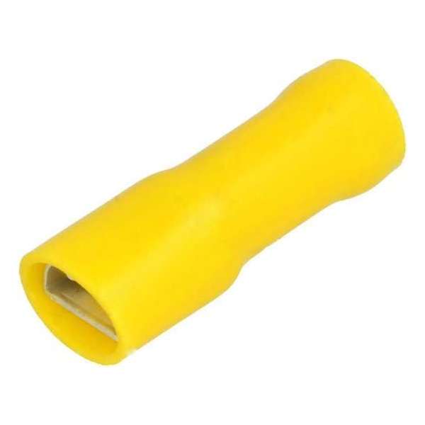 Kabelschoen - Per 10stuks- geel - Insteekbreedte 6.3 mm Insteekdikte 0.8 mm Kabelschoen - Per 10stuks- geel - Insteekbreedte 6.3 mm Insteekdikte 0.8 mm