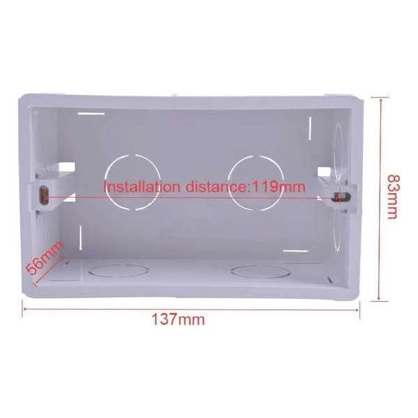 Improducts® inbouw doos recht voor dubbel stopcontact of touch lichtschakelaar Improducts® inbouw doos recht voor dubbel stopcontact of touch lichtschakelaar
