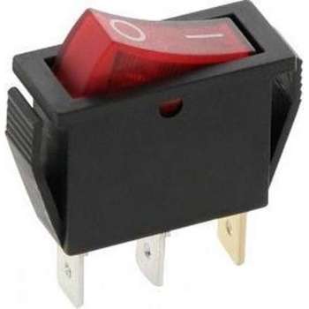 Schakelaar - rood - 12 volt - 20A - verlicht