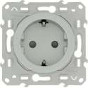 Schneider Electric Odace stopcontact geaard Aluminium
