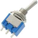 SCHAKELAAR - ‘ON/OFF' - 250V 3A - BLAUW/ZILVER - 3 polig