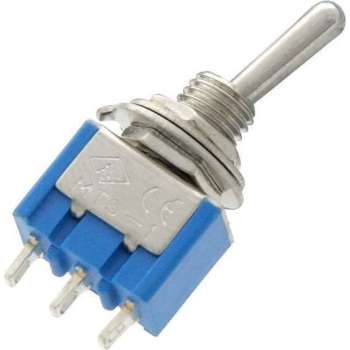 SCHAKELAAR - ‘ON/OFF' - 250V 3A - BLAUW/ZILVER - 3 polig