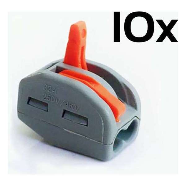 DW4Trading® 2-voudige lasklemmen connectors 10 stuks DW4Trading® 2-voudige lasklemmen connectors 10 stuks