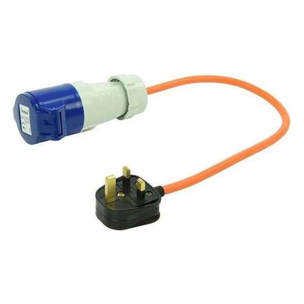 Proplus Verloopkabel Van Uk-stekker Naar Cee 40 Cm 16a / 230 V Proplus Verloopkabel Van Uk-stekker Naar Cee 40 Cm 16a / 230 V