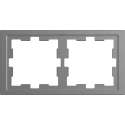Afdekraam D-Life 2V - Kunststof RVS look - Systeem Design - Schneider Electric - MTN4020-6536