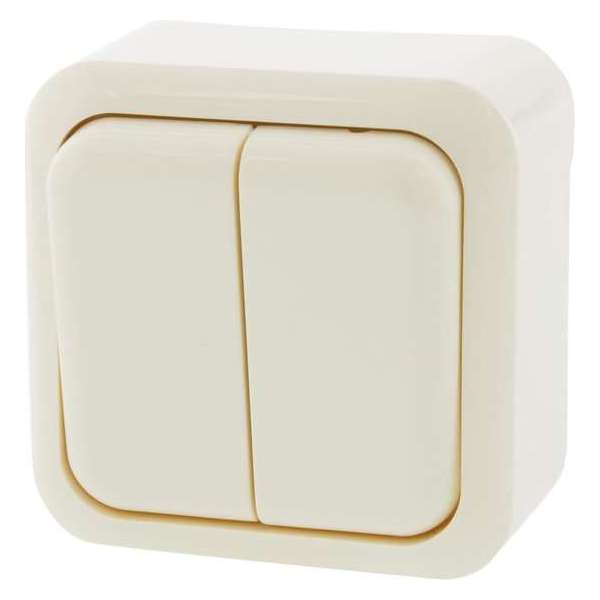 Q-Link schakelaar - opbouw - serie - crème Q-Link schakelaar - opbouw - serie - crème