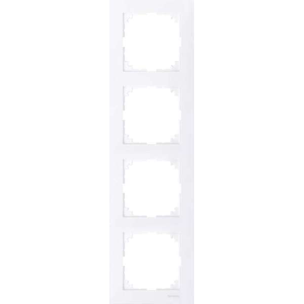 Merten System-M Pure afdekraam 4 voudig actief wit
