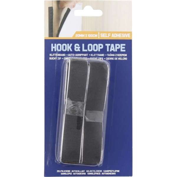 BLOKSTORE - Klittenband Stroken ZWART - Zelfklevend dus direct op te plakken 2 x 100CM BLOKSTORE - Klittenband Stroken ZWART - Zelfklevend dus direct op te plakken 2 x 100CM