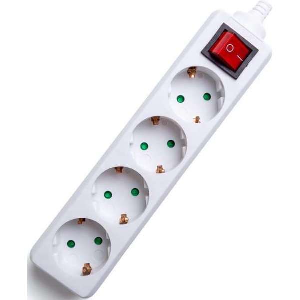 Verlengsnoer - Igan Travis - 3680W - 4 Stopcontacten - Wit - Zonder Snoer/Kabel | Nederland Verlengsnoer - Igan Travis - 3680W - 4 Stopcontacten - Wit - Zonder Snoer/Kabel | Nederland