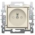 NIKO Original Cream inbouw stopcontact  - penaarde - enkelvoudig