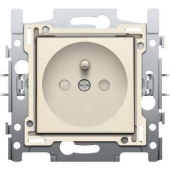 NIKO Original Cream inbouw stopcontact  - penaarde - enkelvoudig