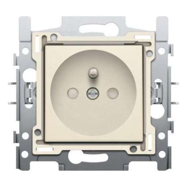 NIKO Original Cream inbouw stopcontact  - penaarde - enkelvoudig