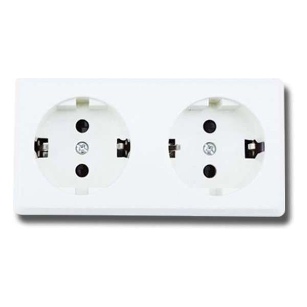 Wandcontactdoos - Aigi Kuta - Opbouw - 2-voudig - Randaarde - Wit - BSE Wandcontactdoos - Aigi Kuta - Opbouw - 2-voudig - Randaarde - Wit - BSE