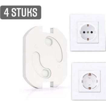 NLStuff4u - 4x Zelfklevende Stopcontact Beveiliging Beschermers - Kind Peuter Baby Stopcontactbeveiliging