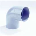 Dyka Bocht 1x mof 1x spie 87.5° PVC grijs keurmerk BRL2012 100mm