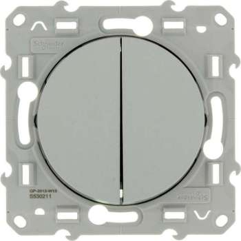 Schneider Electric Odace serieschakelaar aluminium