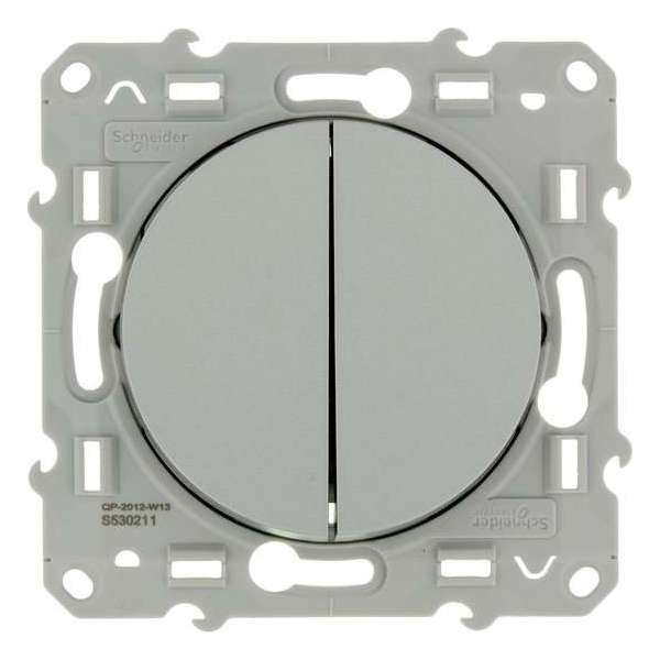 Schneider Electric Odace serieschakelaar aluminium