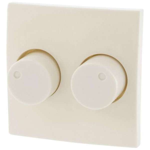 Berker S1 Centraalplaat Met Knop Duo Dimmer - Creme Berker S1 Centraalplaat Met Knop Duo Dimmer - Creme