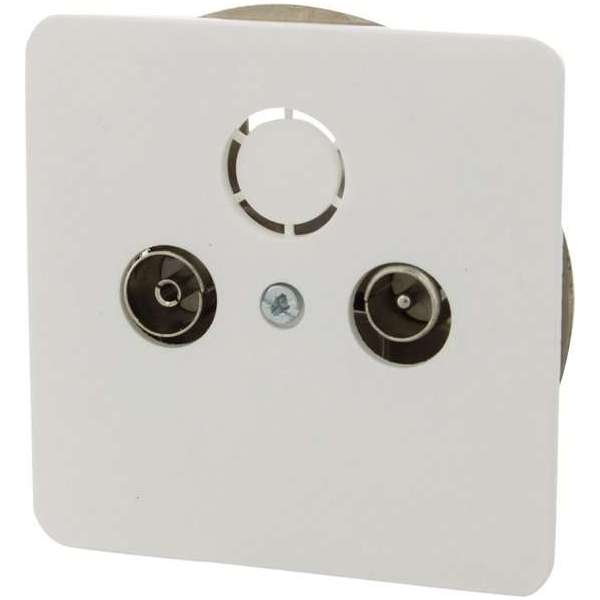 Peha Standaard Radio/TV Wandcontactdoos - Inbouw - Polarwit Peha Standaard Radio/TV Wandcontactdoos - Inbouw - Polarwit