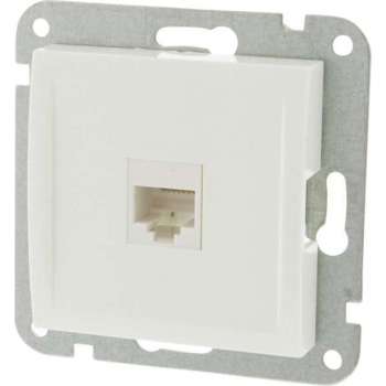 Q-Link Riva contactdoos – telefoon – data – inbouw – 1 x 8–polig – polarwit