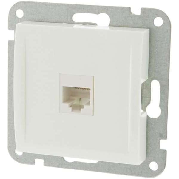 Q-Link Riva contactdoos – telefoon – data – inbouw – 1 x 8–polig – polarwit Q-Link Riva contactdoos – telefoon – data – inbouw – 1 x 8–polig – polarwit