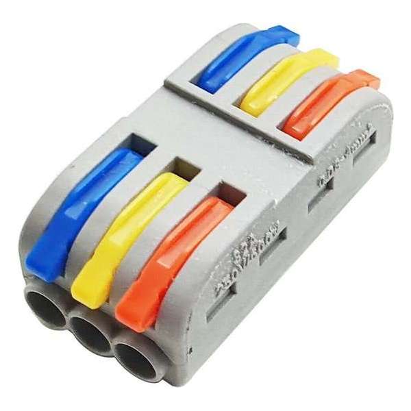 Snelle kabelconnector - 3-weg draadsplitter - aansluitblok Compacte bedradingsblokken - 2 stuks Snelle kabelconnector - 3-weg draadsplitter - aansluitblok Compacte bedradingsblokken - 2 stuks