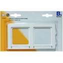 BERKER Q1 afdekraam 2-voudig, inbouw, 2 labelhouders | WIT