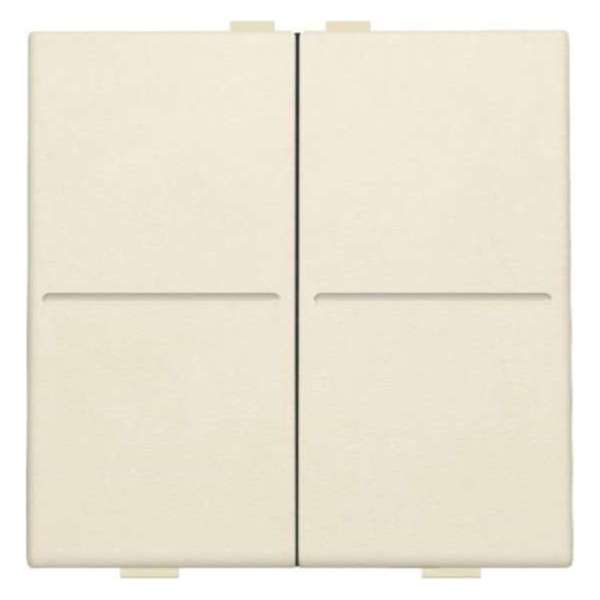 Niko - Afwerkingsset met twee toetsen voor draadloze schakelaar cream - 100-00007 Niko - Afwerkingsset met twee toetsen voor draadloze schakelaar cream - 100-00007