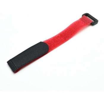 Kabelbinder met klittenband - 15cm - Rood- 10 stuks