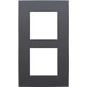Niko dubbel/tweevoudige afdekplaat met 60 mm verticale centerafstand Niko Intense anthracite