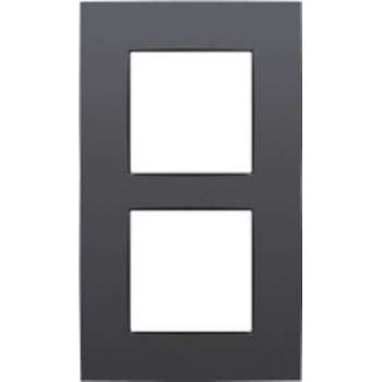 Niko dubbel/tweevoudige afdekplaat met 60 mm verticale centerafstand Niko Intense anthracite