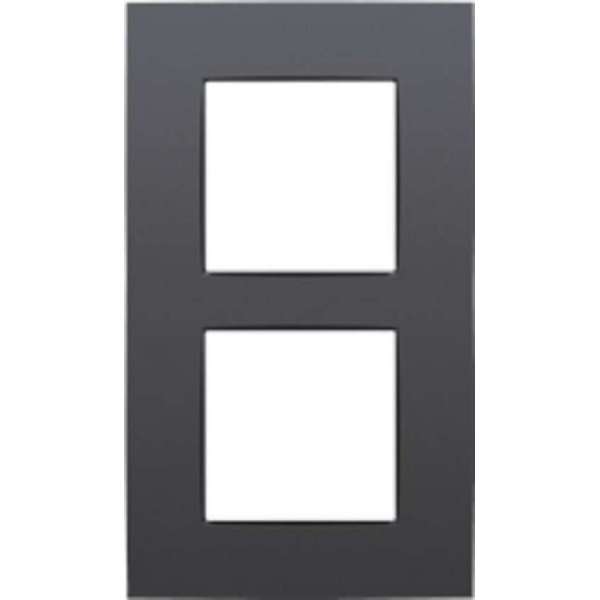 Niko dubbel/tweevoudige afdekplaat met 60 mm verticale centerafstand Niko Intense anthracite Niko dubbel/tweevoudige afdekplaat met 60 mm verticale centerafstand Niko Intense anthracite