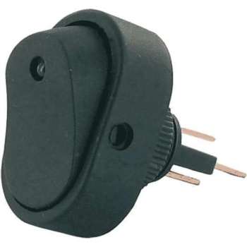 Wipschakelaar ovaal led rood 12V/16amp Ø 12.5