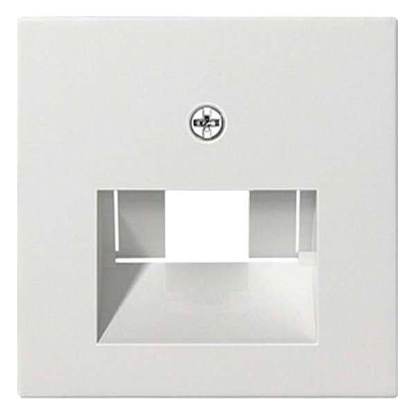 Gira System 55 centraalplaat – telefoon – data – 2 x 8–polig – polarwit Gira System 55 centraalplaat – telefoon – data – 2 x 8–polig – polarwit