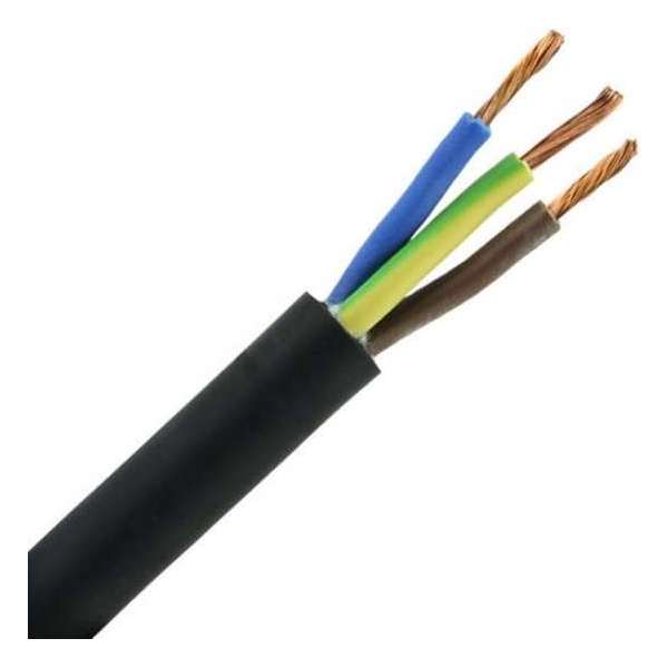 DRAKA rubber / neopreen kabel | 3 x 1.0 mm² | per meter | aan één lengte geleverd DRAKA rubber / neopreen kabel | 3 x 1.0 mm² | per meter | aan één lengte geleverd